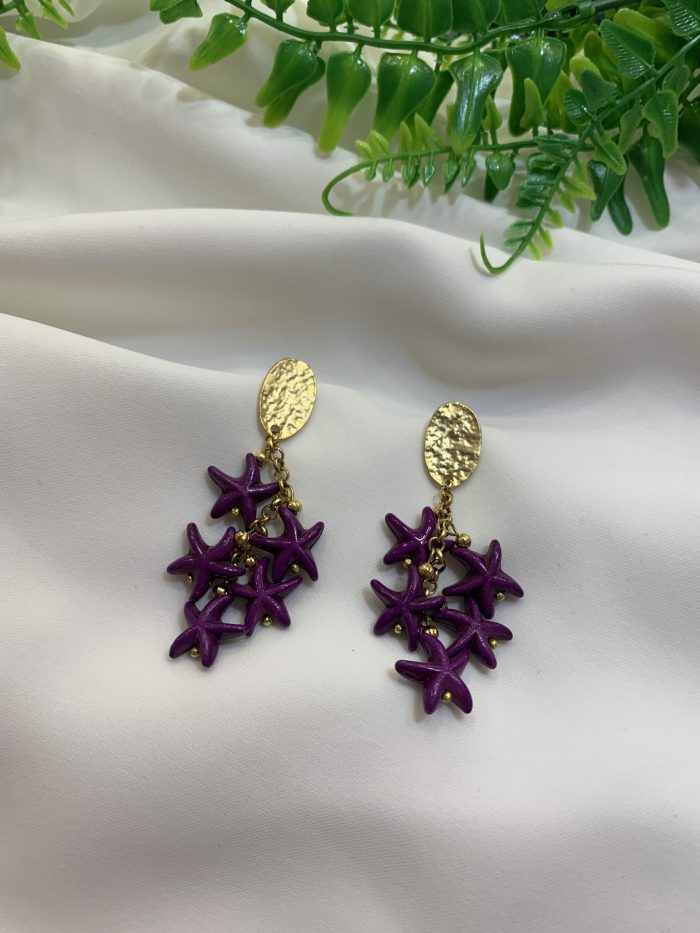 Pendiente Purple Sea