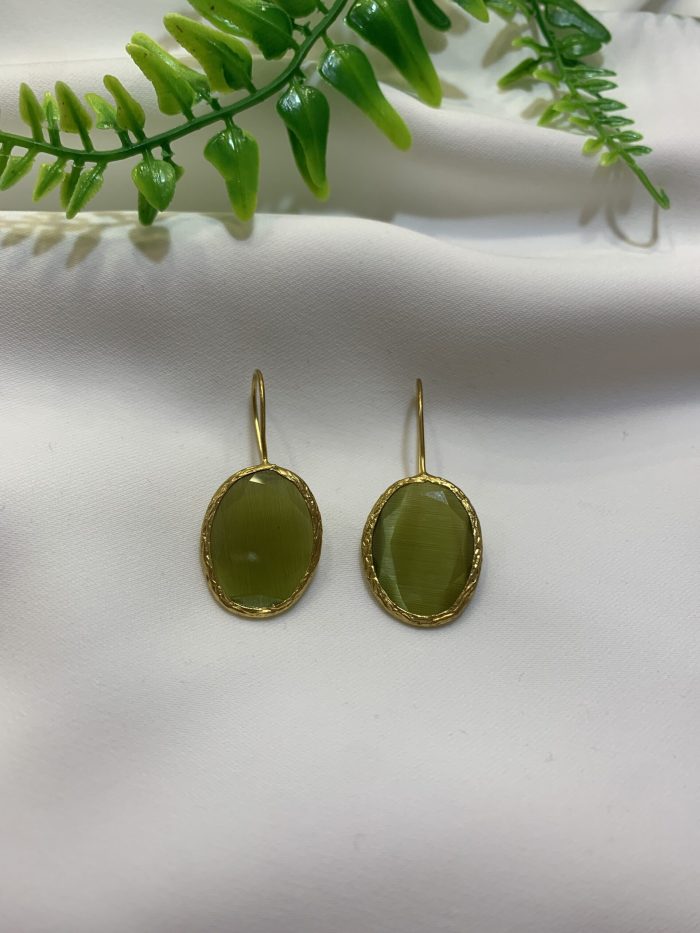 Pendiente Pera Oliva