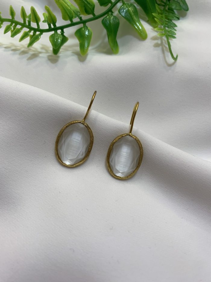 Pendiente Pera Blanco