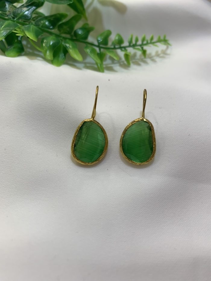 Pendiente Pera Verde