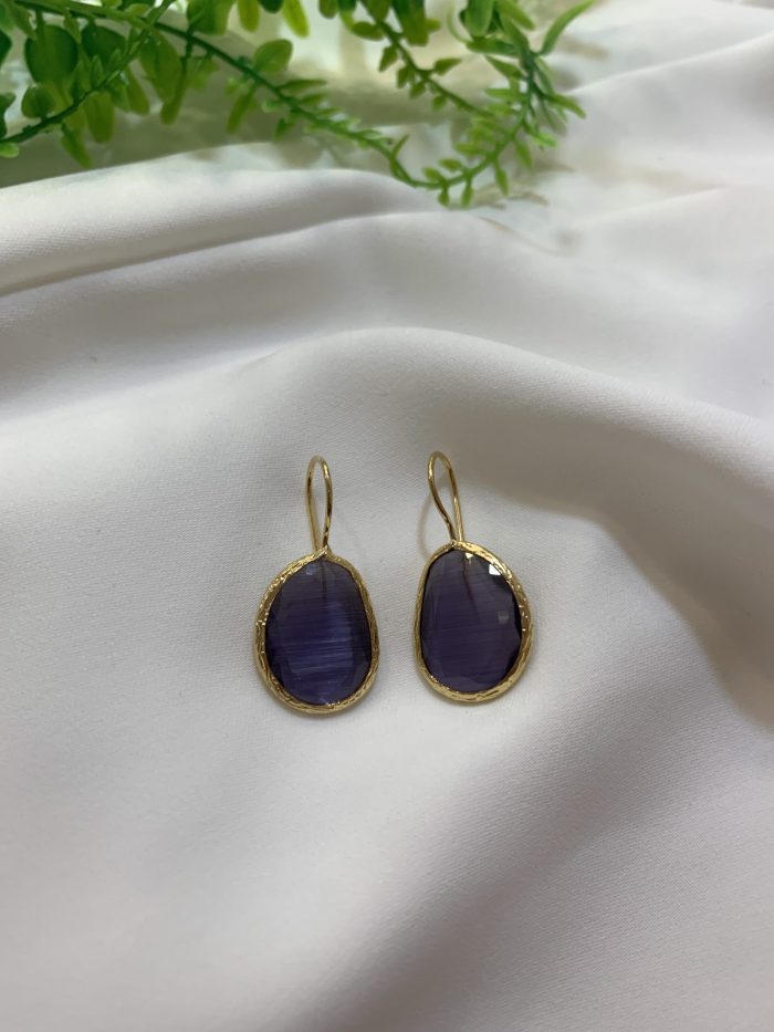 Pendiente Pera Azul Oscuro