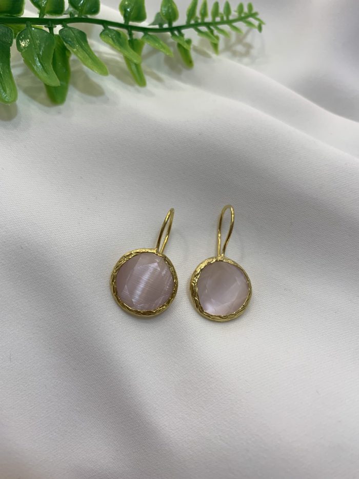 Pendiente Redondo Rosa