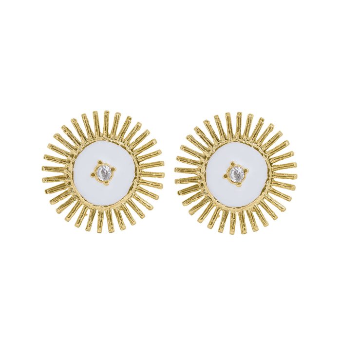 Pendiente Sol circonita OMI