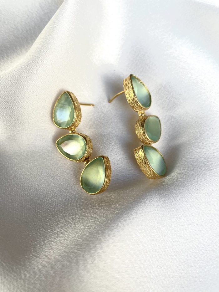 Pendientes Ágata Verde Claro